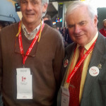 President John Brisbois at the convention with former speaker Peter Milliken. Lenore Begley photo